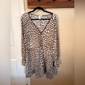 H&M Leopard Print Midi Dress